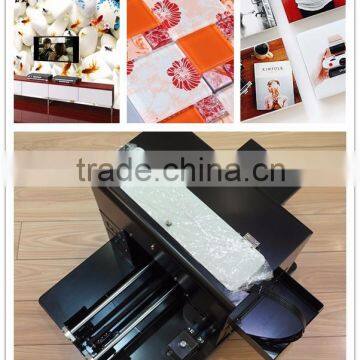 2016 newest A4 UV printer, cell phone case/plastic card/transparent business card printing machine, used uv