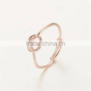 Simple Design 925 Silver Wedding Rose Gold Rings Without Stones photo-4