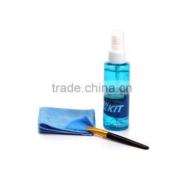 opula screen cleaning set with gel spray cleaner, microfiber cloth, fanshaped brush with MSDS for mobile phone, computer,camera