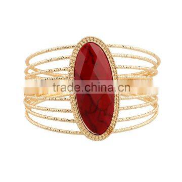 2016 New Gold Silver Triangle Alloy Wide Open Cuff Bangle Bracelet For Women Fashion Jewelry photo-3