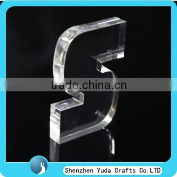 solid plexiglass English letter acrylic crystal letter signs, 3d advertising alphabet letter