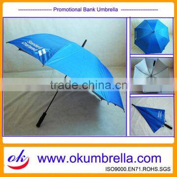 Arc 54''*8ribs Blue Cheap Light Blue Straight Umbrella for Bank Gifts OK146