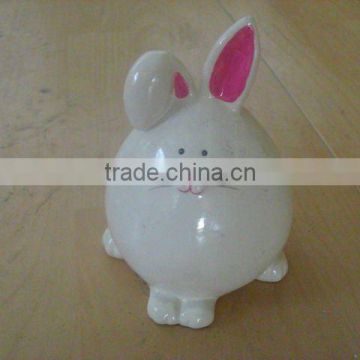 ceramic rabbit coin bank