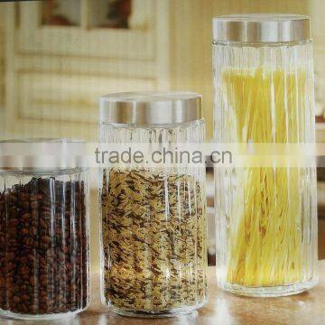 3pcs glass canister set