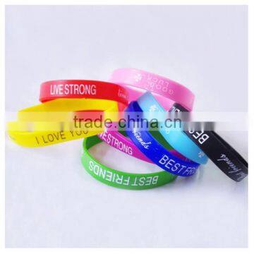 Custom bulk cheap silicone wristbands/silicone wristband for promotional