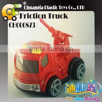 2015 best gift-plastic red friction fire truck toys factroy