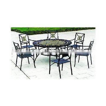 metal 7pcs outdoor mosaic morden furniture