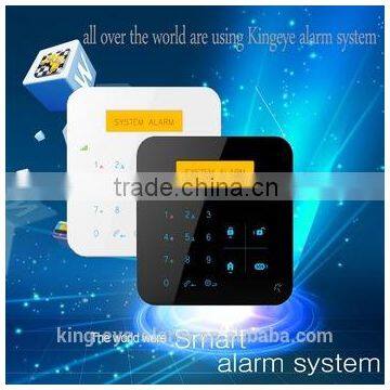 Wholesales price GSM +PSTN multi-language yellow smart touch LCD security alarm system with Android IOS APP