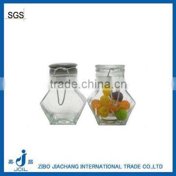 clear glass jar with ceramic locking lid