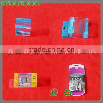 PVC printed small plastic boxes folding with handle