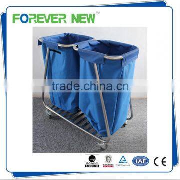 YXZ-016 Stainless Steel Dressing Trolley With 3 Buckets photo-2
