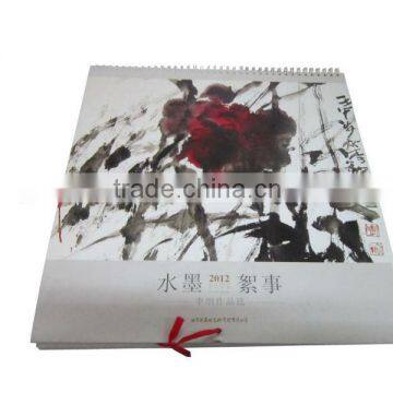 Promotional gift 2014 yearly new calendar printing