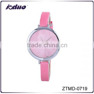 Fashion Candy Colors Women Big Dial Leather Watches