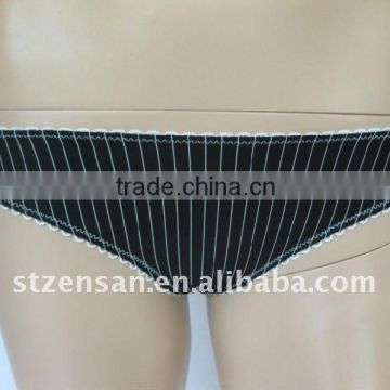 Stripe Thong with Bandage Underwear