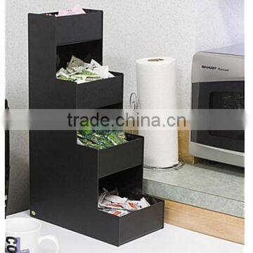 Tiered Condiment Organizer, 4 Compartments - Black photo-2