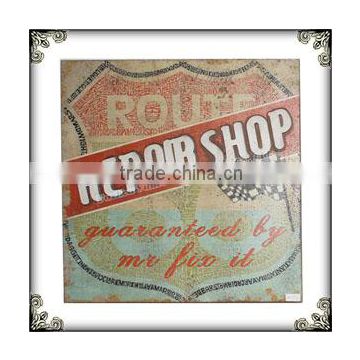 WOODEN repare shpop print wall sign