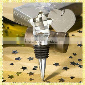 Personalized Cut Glass Star Wine Stoppers For Holiday Gifts