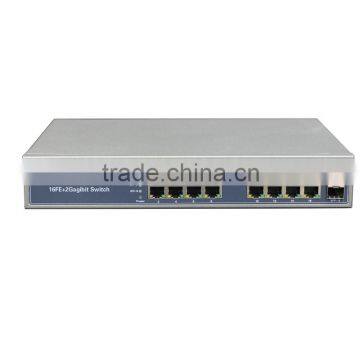 2 Port SFP + 16 Port 10/100Mbps Rack-mount Fiber Switch photo-4