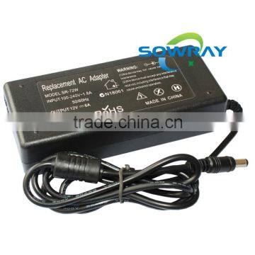 CE Rohs Fcc passed AC adapter 12V 6A output,notebook adapter