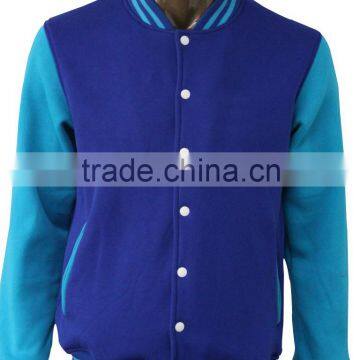 Custom Men's Cotton Hoodie Baseball Varsity Jacket in different colors