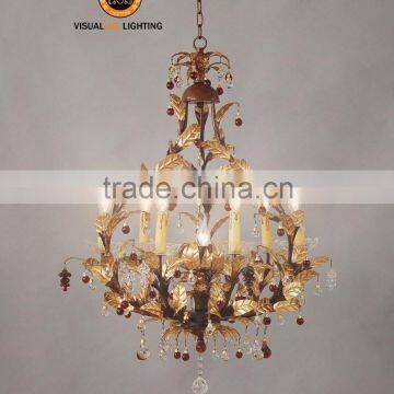 Luxury Traditionan Light MC4380-6+1 Chandelier Crystals Vintage Furniture Chandelier Light