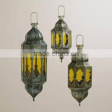 Moroccan Lamp, Moroccan Lantern, Hanging Lamp,Moroccan Candle Lantern Antique New Style -2016 Yellow Lantern
