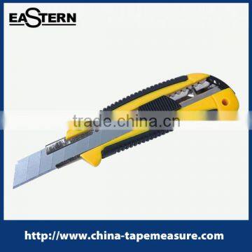 New ABS and rubber case auto-retractable safety utility knife