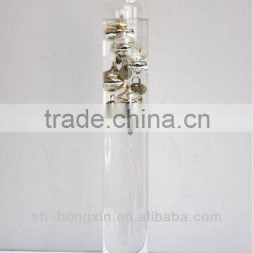 Silver galileo glass thermometer