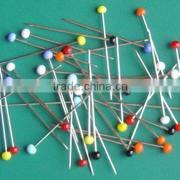 Glass head pins