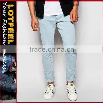 mens stylish jeans Distressed denim man jeans pant with Rip Knee jeans free sample jeans blue coco (LOTA014)