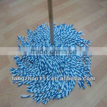 double color cotton with wooden pole wet mop