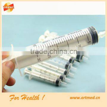 disposable sterile all size syringe with needle three-part with caps