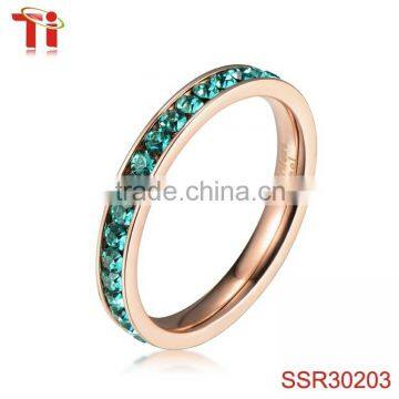 Eternity Wedding 4MM Band Ring 316L Stainless Steel Pink Cubic Zirconia Stone Rings photo-4