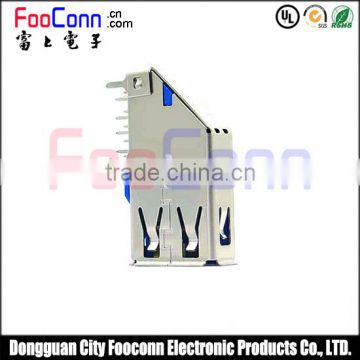 usb connector,90 degree, up right,usb 3.0 A-type connector