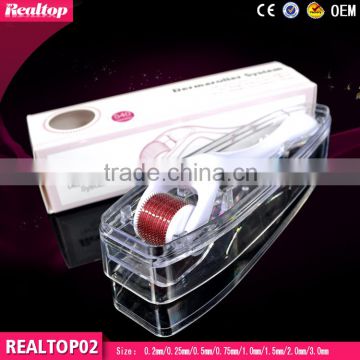 Dermaroller titanium derma skin roller for acne scar removal in various sizes by manufacturer china