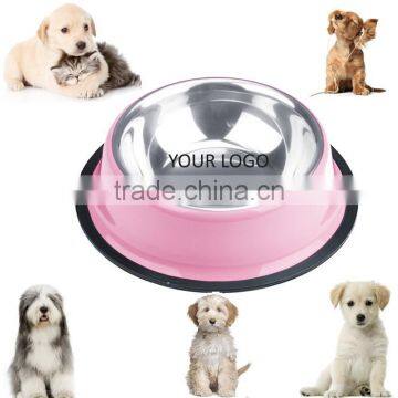 Stainless Steel No-Tip Dog Bowls - Choose Your Size and Color