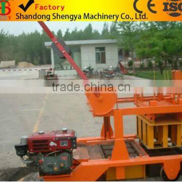 Block Machine Supplier QM4-45 Diesel Engine Movable Egg Laying Concrete Hollow Block Making Machine Price and Vedio photo-2