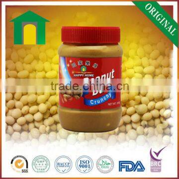 Chinese OEM Crunchy Peanut Butter Natural Low Sugar And Fat 340g