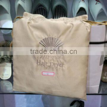 Custom Embroidery Logo Hotel Cotton Hair Dryer Bag (XJJY2)