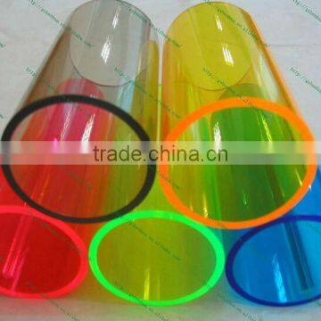 PMMA matted acrylic tubes/pipes with colors for decorating