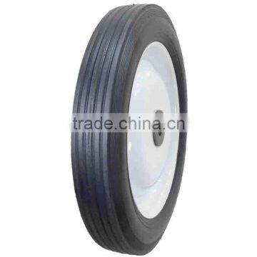 10 inch 10x1.75 plain bearing solid rubber wheel for kid's wagon, hand trucks, tool carts