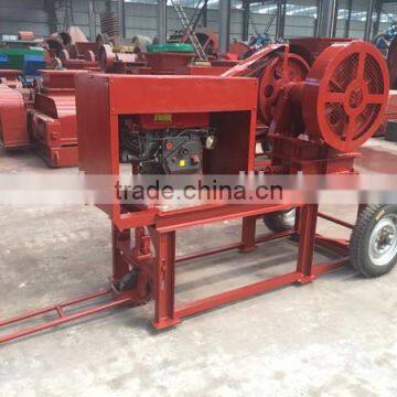 Huahong Portable rock crusher mini jaw crusher, diesel engine jaw crushers for sale