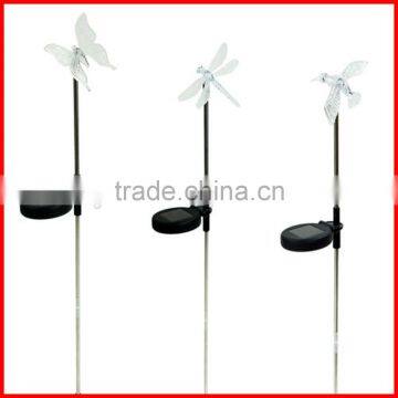 Solar Powered Hummingbird Butterfly & Dragonfly Garden Stake Light with Color Changing LED Outdoor Solar Landscape Light Yard La