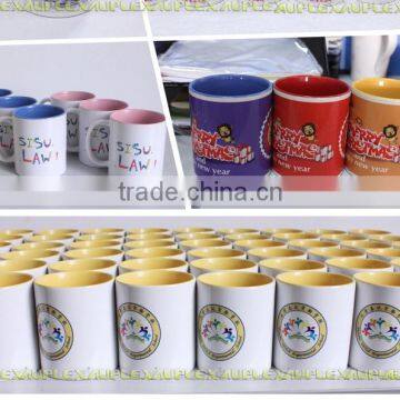 11oz Low Price Color Changed Rim Handle Coated Mug photo-4