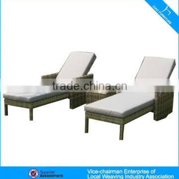 New design outside wicker sun lounger (7016-1)