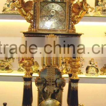 European Character Design Ceramic Floor Clock, Ornate Porcelain Figurine Big Ben,Grandfather Clock With The Innocent Cherub photo-3