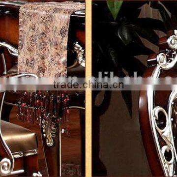 Luxury American Style Dining Room Furniture, Palace Royal Wooden Dining Table For 6 People and Chairs (BF01-ML018) photo-5