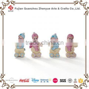 Polyresin Baby Sculpture With Chair Shoes Horse Photo Frame Leaf Holding Baby Figurine Resin Cute Baby Statue photo-6
