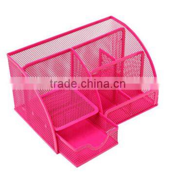 Hot Selling Multi-use Metal Mesh Desk Organizer With Multi-color