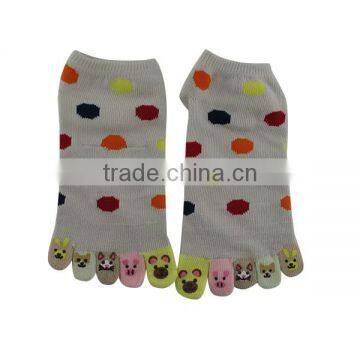 China Cotton Cute Women 5 Boat Toe Five Finger Sock photo-3